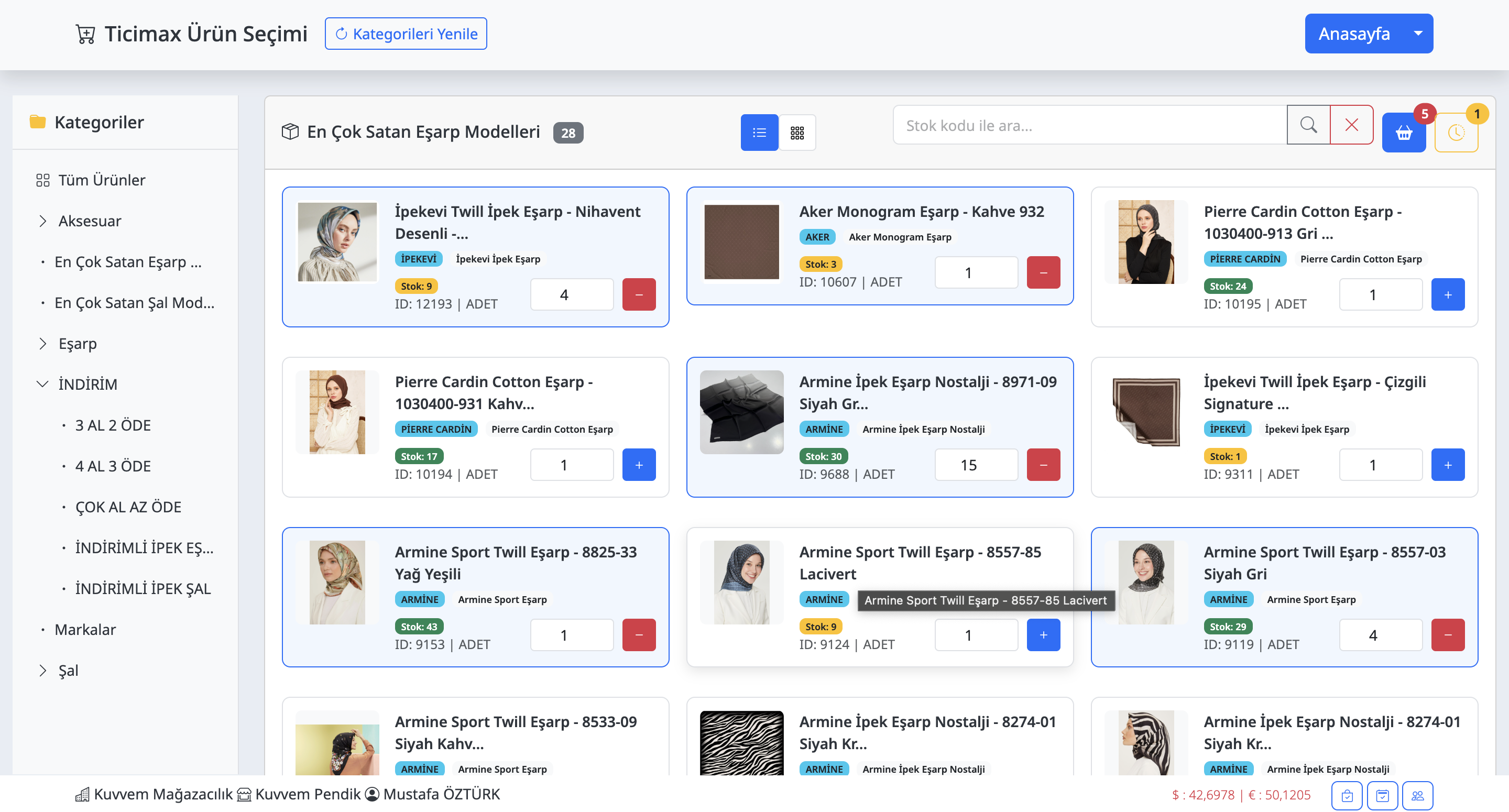E-Ticaret Modülü ekran goruntusu 1